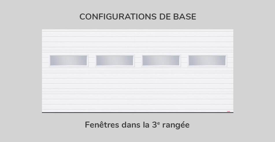 Kit de fenestration Rainuré 16' x 7', Configuration de base 3e section